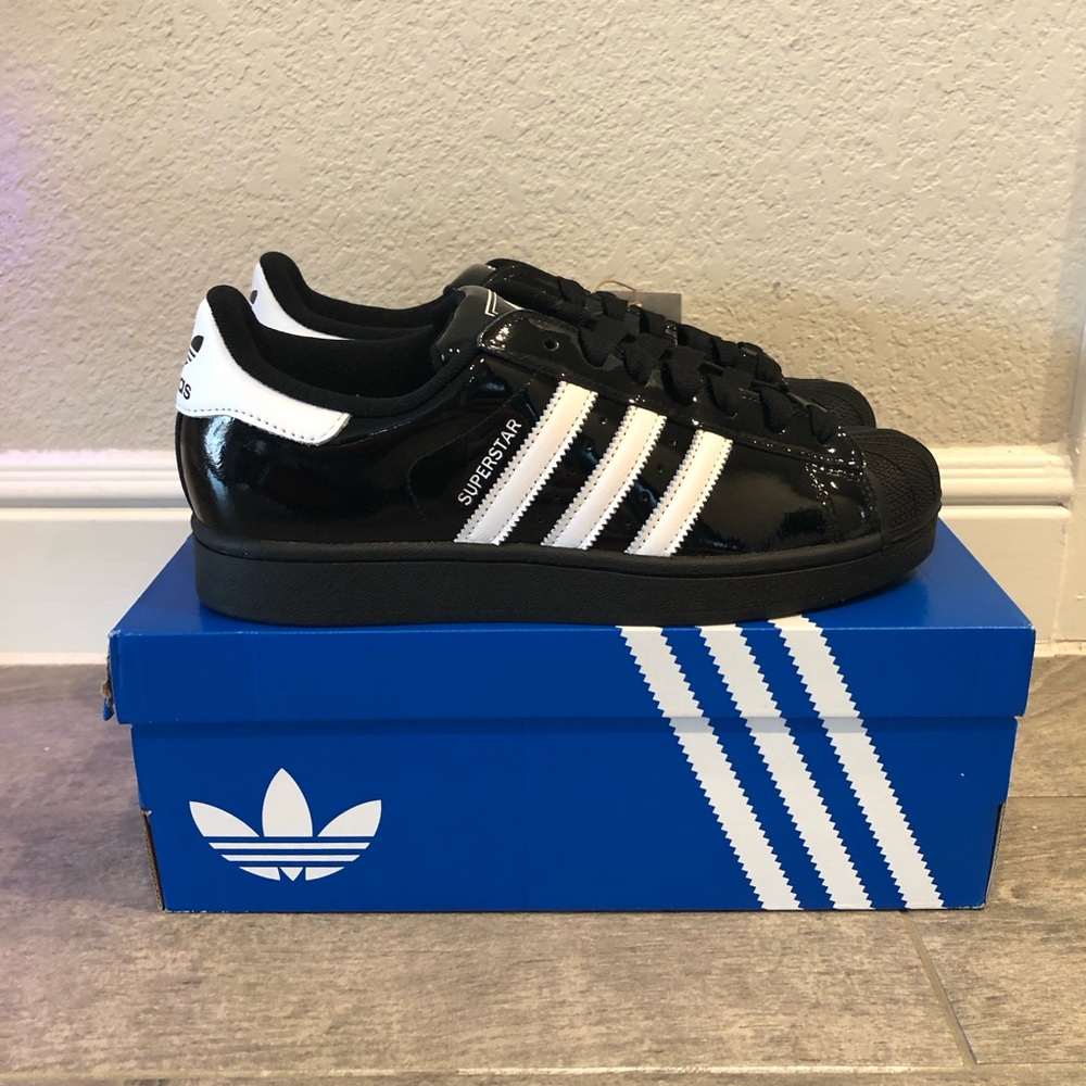 New Adidas Superstar II 2 Patent Leather Sneakers Mens Shoes Multi Sizes